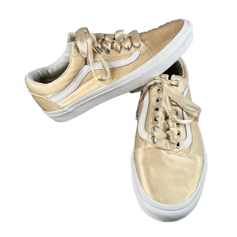 Vans Old Skool Womens Size 7.5‎ Satin Blush Shoes Low Top Sneakers Lace Up